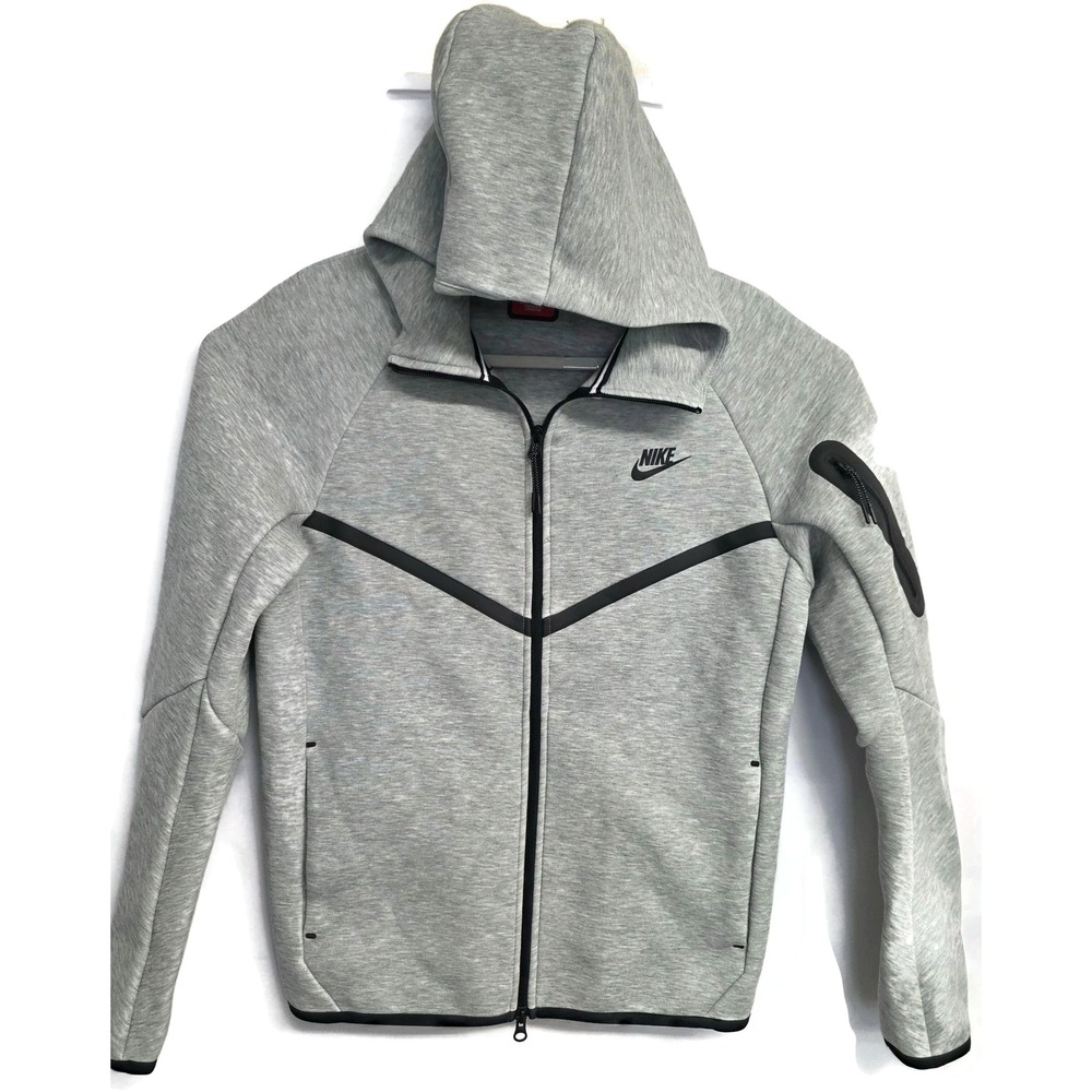 Nike Tech Fleece Full Zip Hoodie Grey HV0949-063 Mens Small